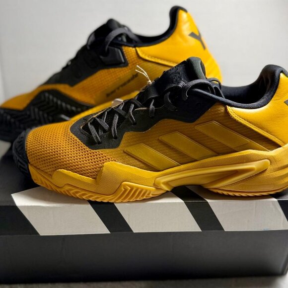 Adidas Y-3 Barricade 13 Collegiate Gold Black Tennis Shoes Size 11.5 - | NWB - Picture 7 of 12